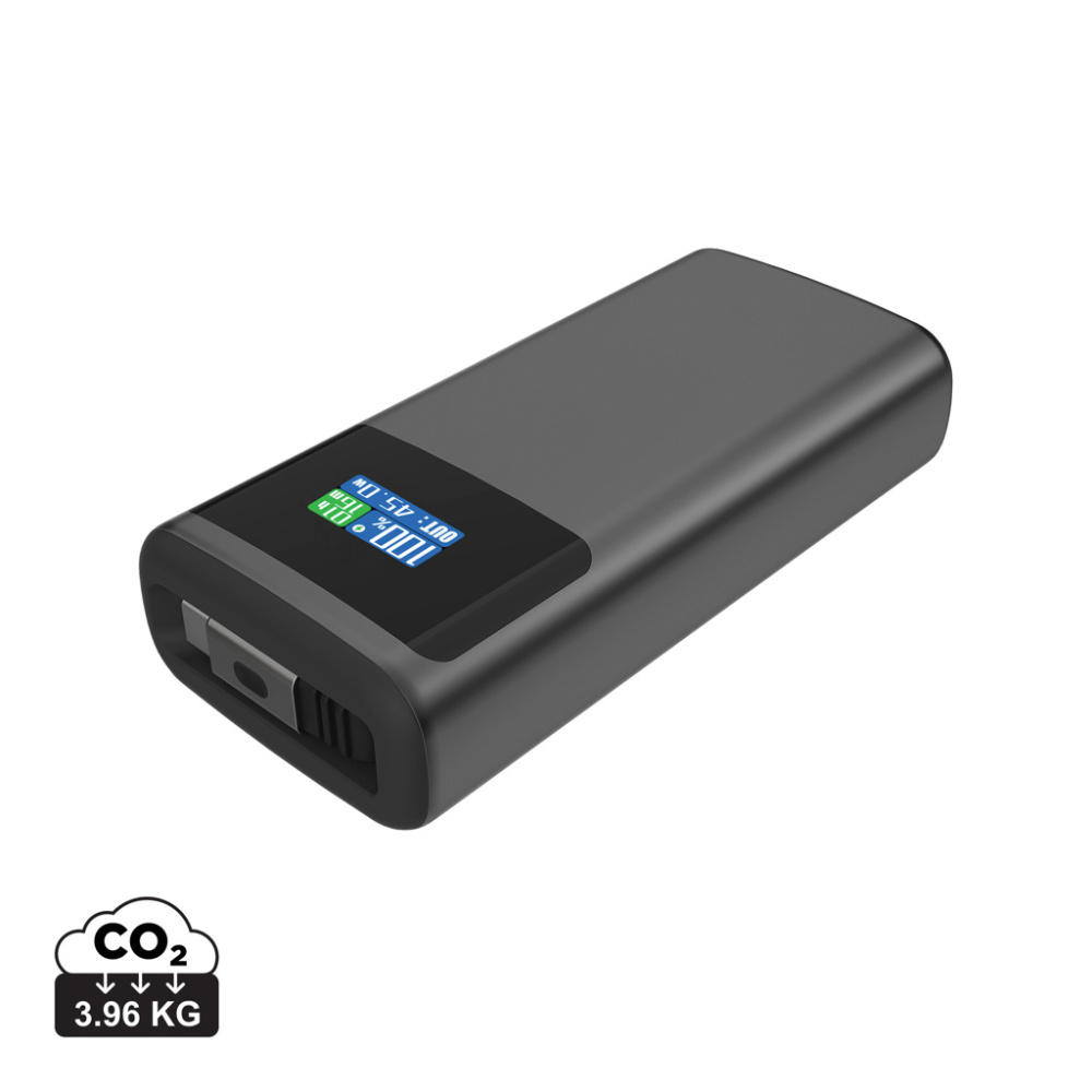 Logo trade mainostuotet tuotekuva: Quantum RCS PD45W nopea 10 000 mAh -varavirtalähde näytöllä