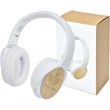 Logotrade reklaminės dovanos nuotrauka: Athos bambukinės Bluetooth® ausinės su mikrofonu