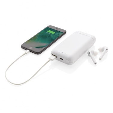Logotrade dovana nuotrauka: Liberty TWS ausinės su 5 000 mAh maitinimo bloku