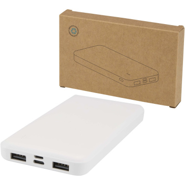 Logotrade verslo dovanos nuotrauka: „Intan“ 10 000 mAh 10 W perdirbto plastiko išorinė baterija