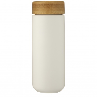 Logotrade biznesa dāvanas foto: Lumi 300 ml keramikas trauks ar bambusa vāku