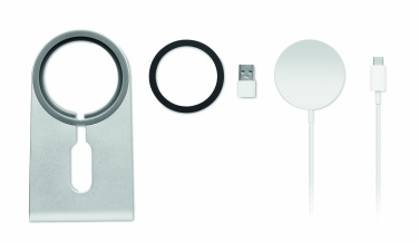 Logotrade biznesa dāvanas foto: Pārnēsājams magnētiskais lādētājs 15W