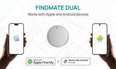 Logotrade dāvanas foto: Findmate Dual RCS pārstrādātas plastmasas priekšmetu meklētājs IPX 5
