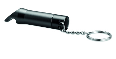 Logotrade korporatīvās dāvanas foto: Metāla lāpas atslēgu piekariņš Ylivieska