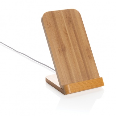 Логотрейд pекламные подарки картинка: Подставка для беспроводной зарядки Bamboo 5 Вт