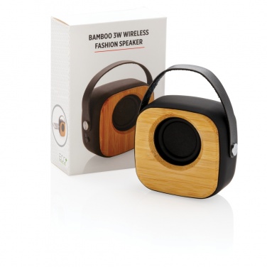 Логотрейд бизнес-подарки картинка: Беспроводной модный динамик Bamboo 3W