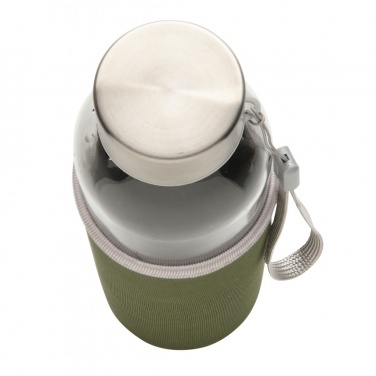 Лого трейд pекламные cувениры фото: Стеклянная бутылка с неопреновым чехлом