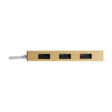 Лого трейд pекламные подарки фото: Бамбуковый USB-концентратор