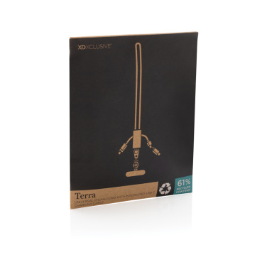 Логотрейд pекламные продукты картинка: Телефонный шнур Terra RCS из переработанного ПЭТ с двойным зарядным кабелем