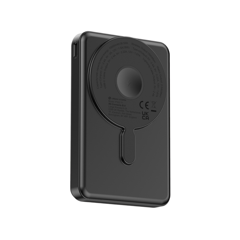 Логотрейд бизнес-подарки картинка: Магнитный блок питания Urban Vitamin Delano 5 в 1, 10 000 мАч, 20 Вт в сутки