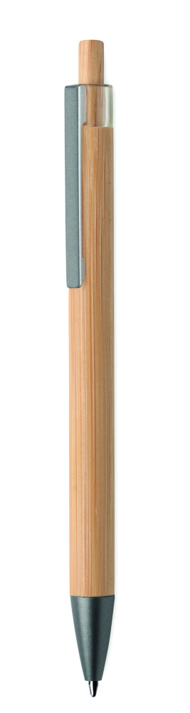Лого трейд pекламные продукты фото: Push button bamboo pen