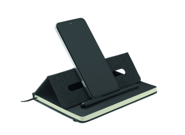 Логотрейд pекламные cувениры картинка: A5 notebook with phone holder