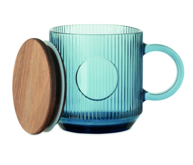 Лого трейд pекламные подарки фото: Ribbed glass mug 300ml