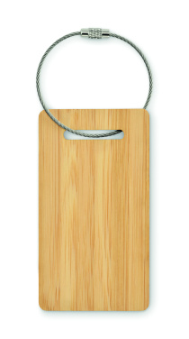 Лого трейд pекламные продукты фото: Bamboo luggage tag