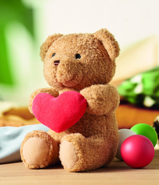 Логотрейд бизнес-подарки картинка: Teddy bear with heart 23cm