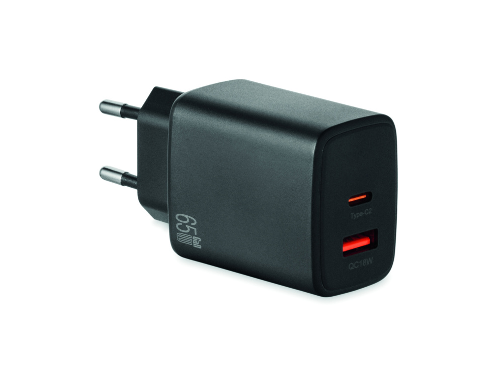 Логотрейд pекламные продукты картинка: EU 2-pole wall adapter/charger