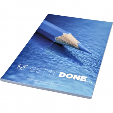Logotrade profilreklam bild: Desk-Mate® A5 anteckningsblock med skyddsomslag