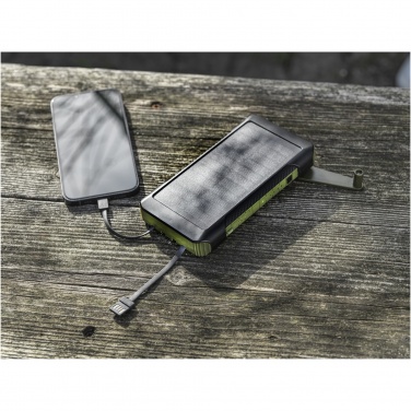 Logotrade profilreklam bild: Soldy 10 000 mAh powerbank med soldynamo av RCS-återvunnen plast