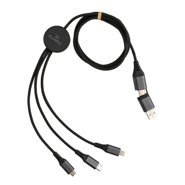 Logotrade profilreklam bild: Terra 120cm 6-i-1 kabel i RCS återvunnen aluminium
