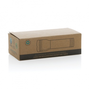 Logotrade profilreklam bild: Lucid 1W ficklampa RCS certifierad återvunnen plast & bambu