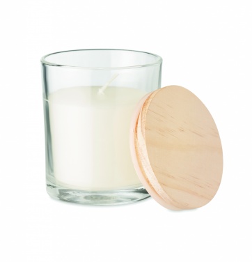 Logotrade presentreklam bild: Ljus med vaniljdoft i glas