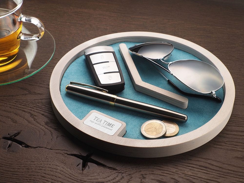 Logotrade kampanjprodukter bild: Skrivbordsarrangör i trä 1817121