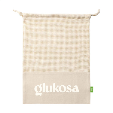 Logotrade reklamprodukter bild: Natura Organic GOTS Mesh Bag (120 g/m²) fruktpåse