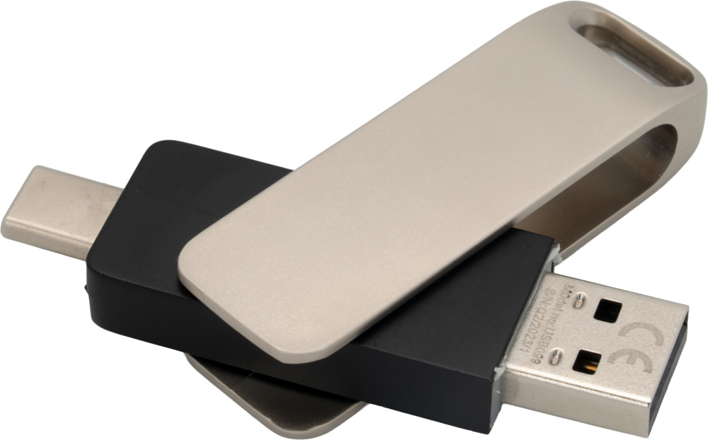 Logotrade reklamprodukter bild: Metall-USB-minne