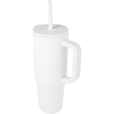 Logotrade profilprodukter bild: Brady 900 ml RCS-certifierad isolerad mugg med silikonsugrör