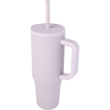 Logotrade profilprodukter bild: Brady 900 ml RCS-certifierad isolerad mugg med silikonsugrör
