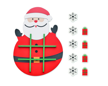 Logotrade profilreklam bild: Jul tic tac toe i trä