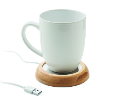 Logotrade reklamprodukter bild: Muggvärmare i bambu med USB